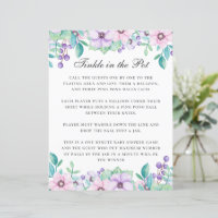 Rincer dans la marmite. Jeu de baby shower fleuri