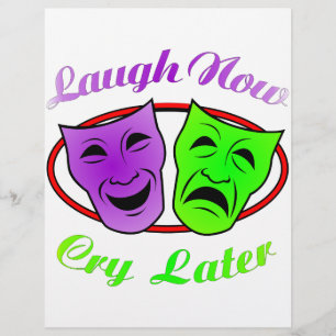 Papier Rire Maintenant Pleurer Les Masques Ultérieurs