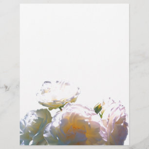Papier Romantique blanc, jaune, orange, orange, ambre ros