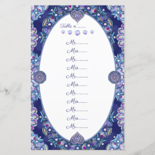 Papier Rosace bleue