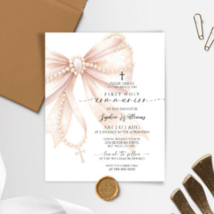 Papier Rosaire à petit prix Invitation pour la Première C