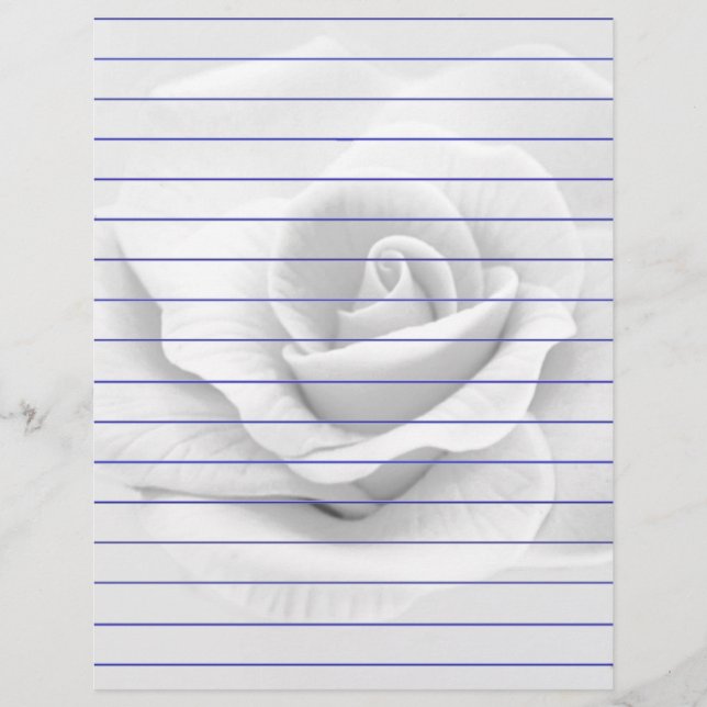 Papier Rose blanche (Devant)