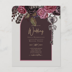 Papier ROSE BOTHIQUE Bourgogne Mariage de automne