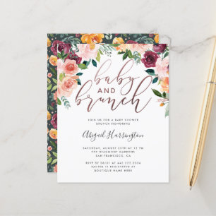 Papier Rose Budget Gold Floral Brunch Baby shower