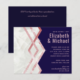 Papier Rose budget Gold Foil Look Mariage géométrique