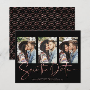 Papier ROSE BUDGET Gold manuscrit Enregistrer la date