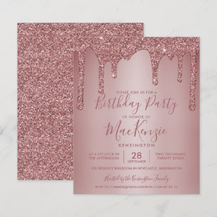 Papier ROSE BUDGET  Gold Sparkle Parties scintillant Drit