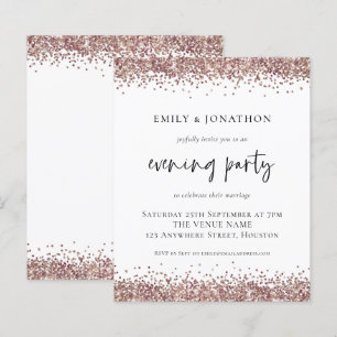 Papier ROSE BUDGET Parties scintillant d'or Mariage Soiré