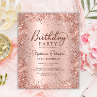 Rose Budget Parties scintillant or 13e anniversair
