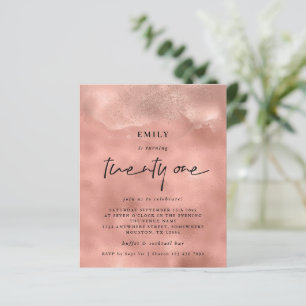 Papier Rose Budget Parties scintillant Or 21ème partie In