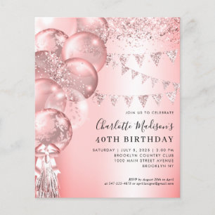 Papier Rose Budget Parties scintillant Or Ballons N'impor
