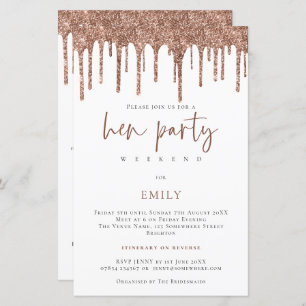 Papier Rose budget Parties scintillant or Drift Hen Weeke