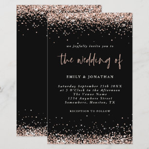 Papier Rose Budget Parties scintillant or Mariage Invitat