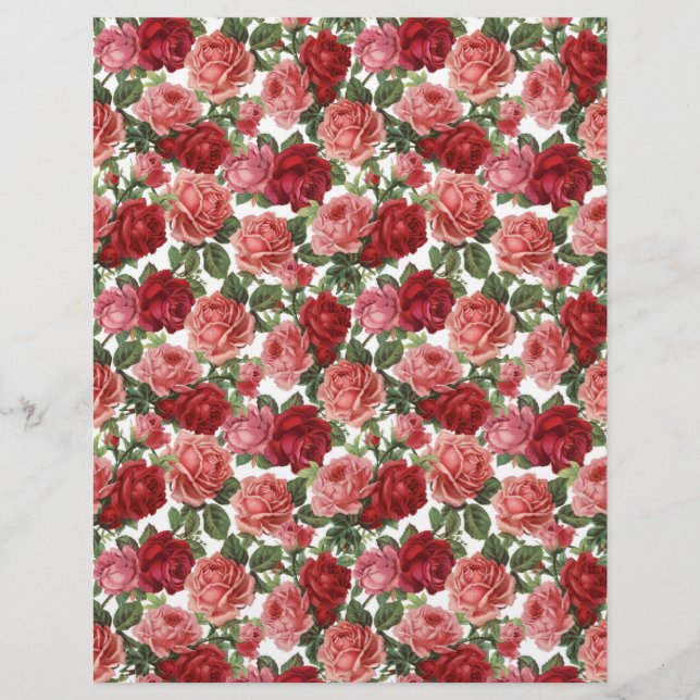 Papier Rose d'antiquité Vintage Arts & artisanat (Devant)