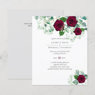 Papier Rose de Bourgogne Sage Eucalyptus Mariage