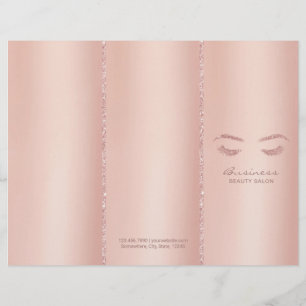 Papier Rose de maquillage en cils Tri-Fold Bruchures