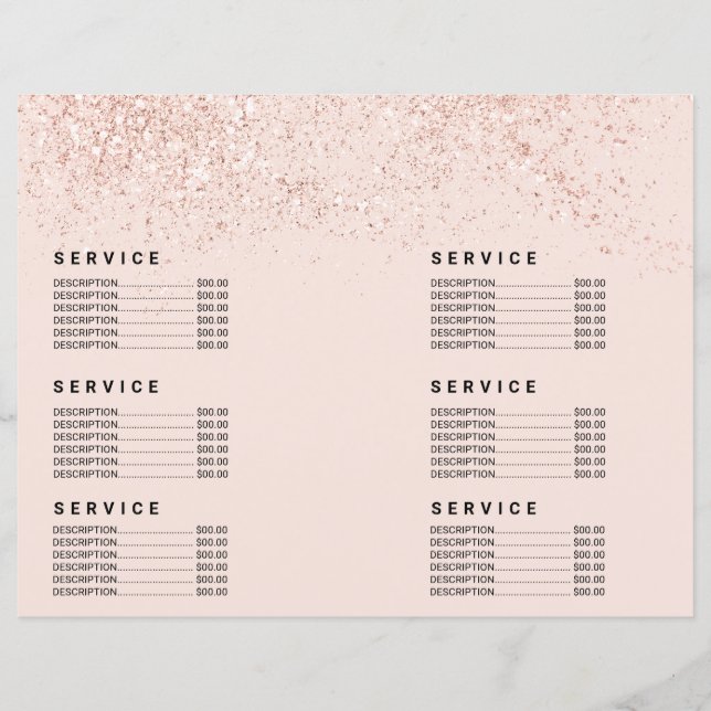 Papier Rose de maquillage parties scintillant pastel blus (Devant)