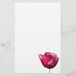 Papier rose de papeterie de tulipe
