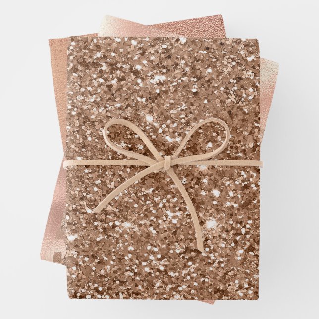 Papier rose d'écouvillonnage pour Motif  d'or et P (En situation)