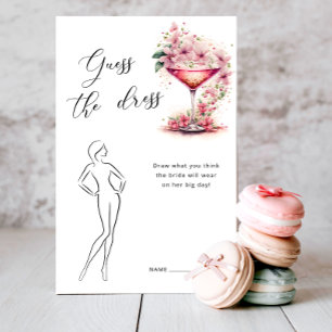 Papier Rose Floral Devinez la Fête des mariées robe jeu