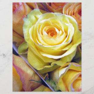 Papier Rose jaune et orange