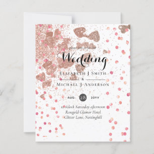 Papier Rose moderne Gold tendance Mariage budget