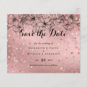 Papier Rose moderne Gold tendance Mariage budget