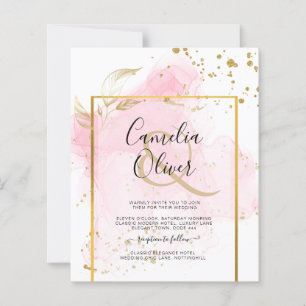 Papier ROSE OR MARIAGE Encre d'alcool Abstraite