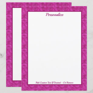 Papier Rose Pailleté Personnalisé Motif Zèbre Chic