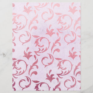 Papier rose pour scrapbook  Gold