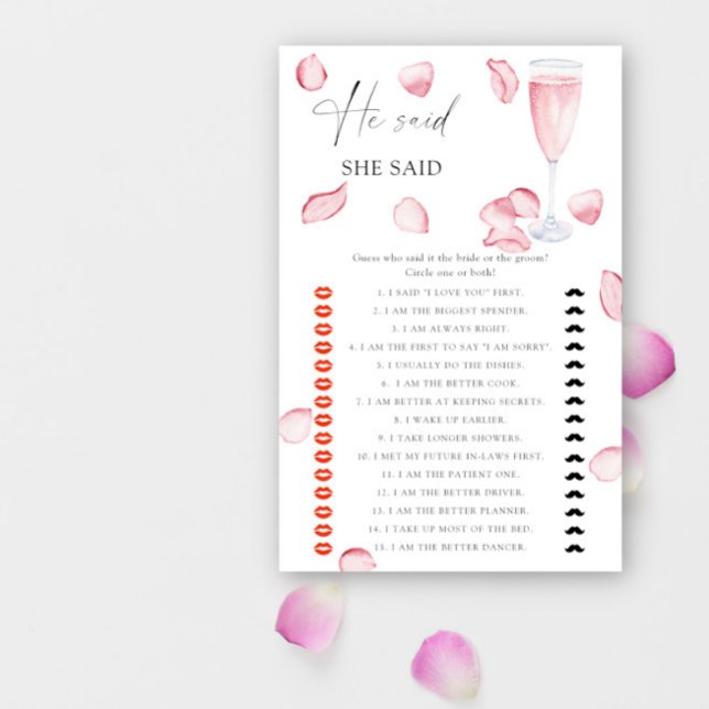 Papier Rose Prosecco - Il a dit qu'elle a dit douches nup (Créateur téléchargé)