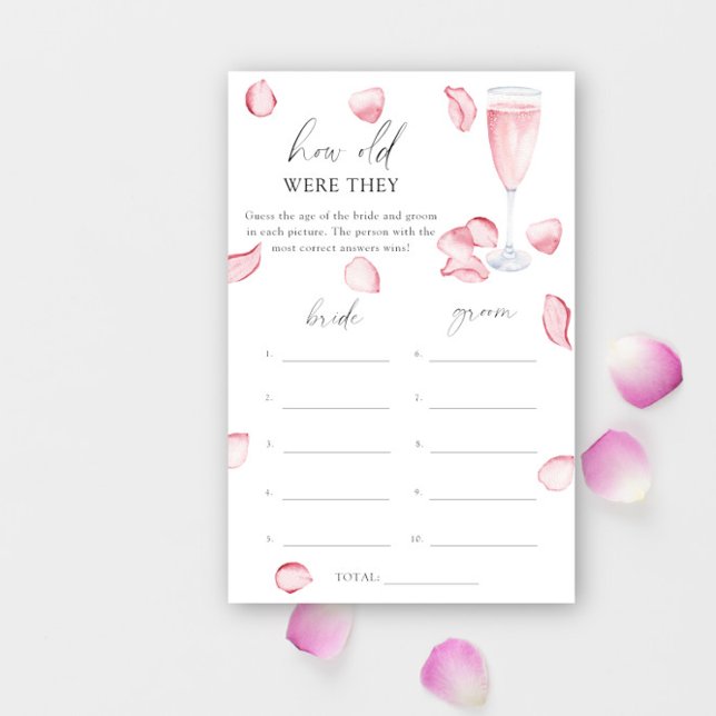 Papier Rose Prosecco - Quel âge avaient-ils la mariée (Créateur téléchargé)