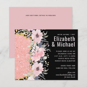 Papier Rosegold MARIAGE Girly rose Parties scintillant fl
