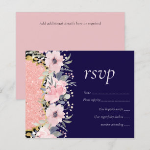 Papier Rosegold MARIAGE Girly rose Parties scintillant fl