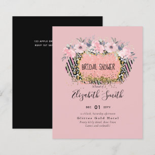 Papier Rosegold MARIAGE Girly rose Parties scintillant fl