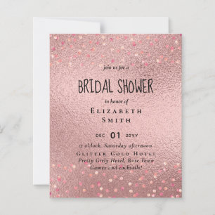 Papier RoseGold Parties scintillant métallique Floral Foi