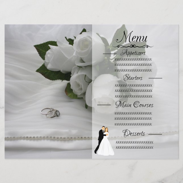 Papier Roses blanches (Devant)