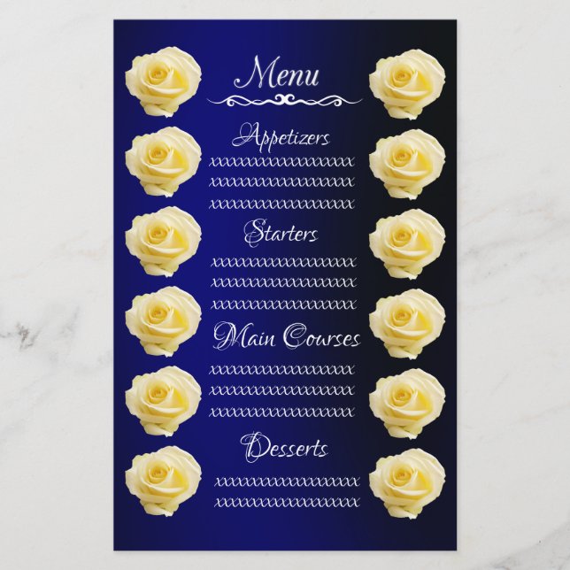 Papier Roses blanches (Devant)