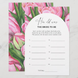 Papier Roses de pivoine - Quel âge avait la future mariée