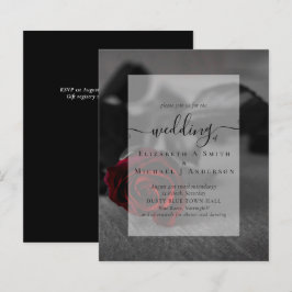 Papier Roses noires et rouges gothiques Mariage gothique