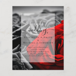 Papier Roses noires et rouges gothiques Mariage gothique