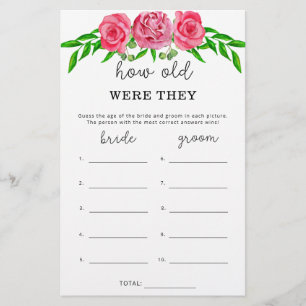 Papier Roses Quel âge avaient-ils la mariée