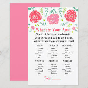 Papier Roses Qu'y a-t-il dans votre sac à main