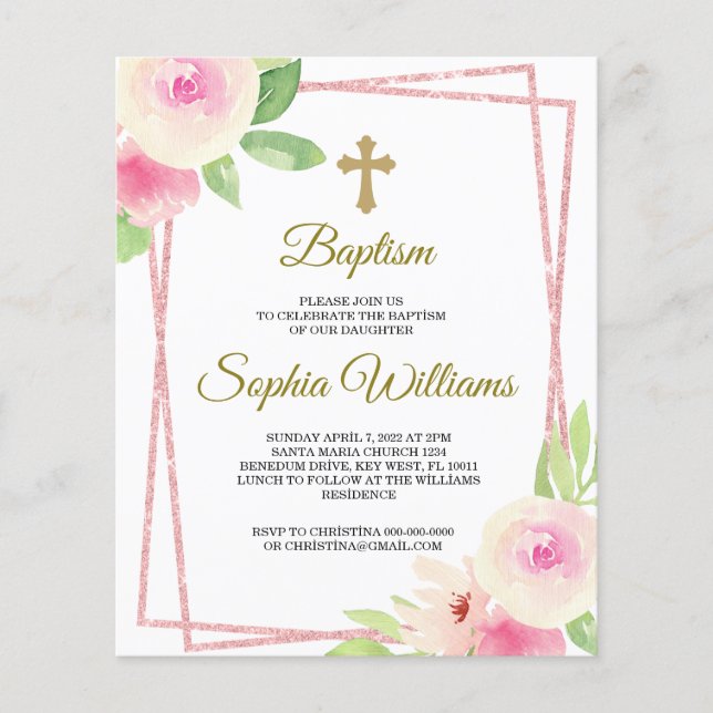 Papier Roses rose et jaune Budget avec cadre rose (Devant)