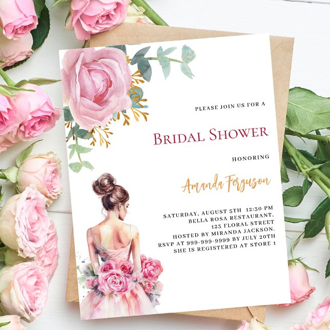 Papier Roses roses roses mariages robe budget Fête des ma (Créateur téléchargé)