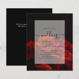 Papier Roses rouges gothiques Mariage gothique Inviter