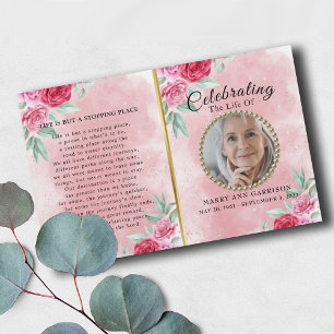 Papier Rosy Modern Celebration of Life Program