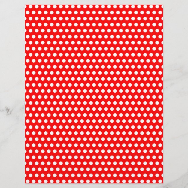 Papier Rouge avec de minuscules points blancs (Devant)