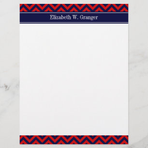 Papier Rouge, bleu marine LG Chevron bleu marine Nom Mono