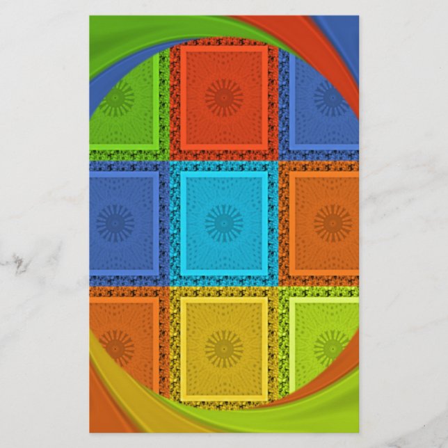 Papier Rouge doré rouge À damiers l'art spirituel (Devant)